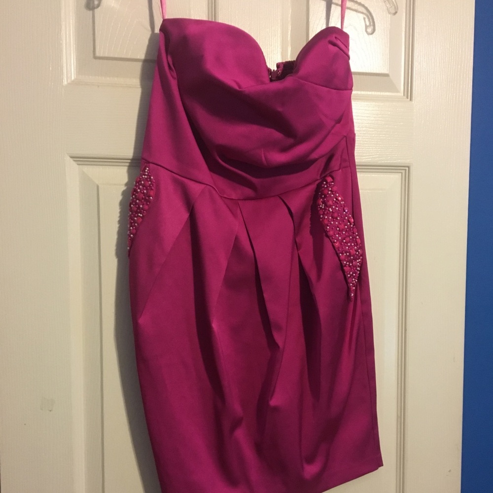 short pink dress